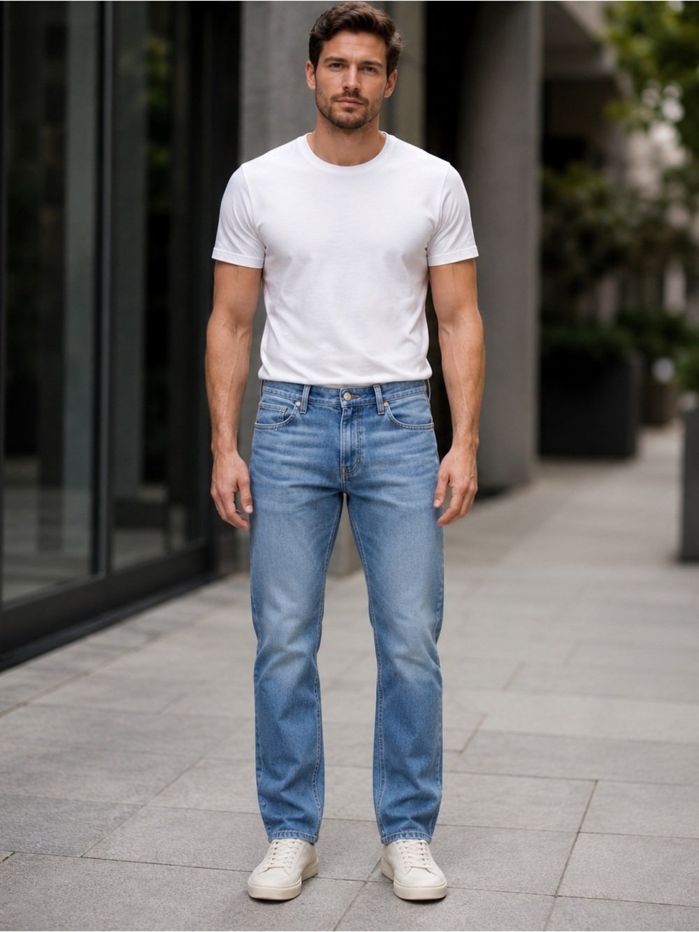 AG Jeans The Graduate Mens 31R Blue Tailored Straight Leg Stretch Denim Designer
